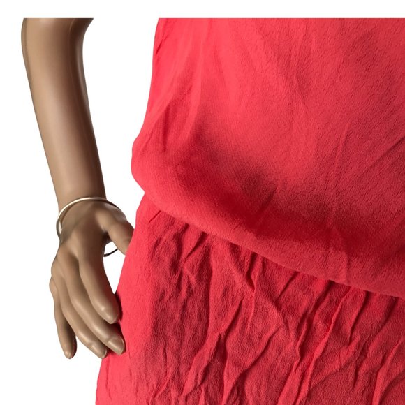 Next Ladies Pink Cowl Neck Dress Size 8 Sleeveless Elastic Waist Summer Holiday - Picture 6 of 11